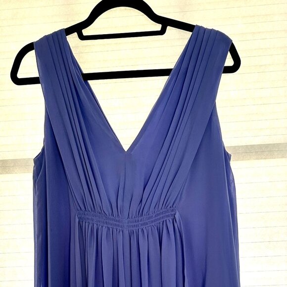 HD Paris Anthropologie Periwinkle Blue Greek Goddess Dress Size 10 - Picture 3 of 8